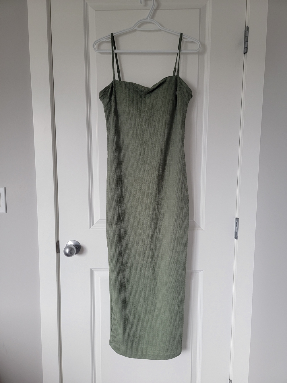 Urban Planet Olive Green Spaghetti Strap Midi Dress